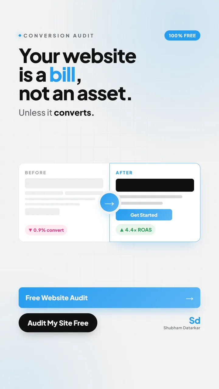 Free website conversion audit — turn your site from a bill into an asset