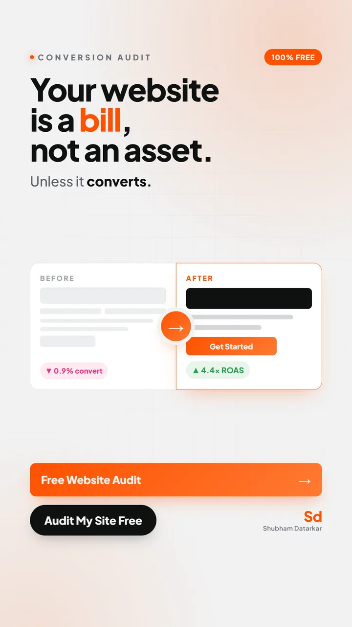 Free website conversion audit — turn your site from a bill into an asset