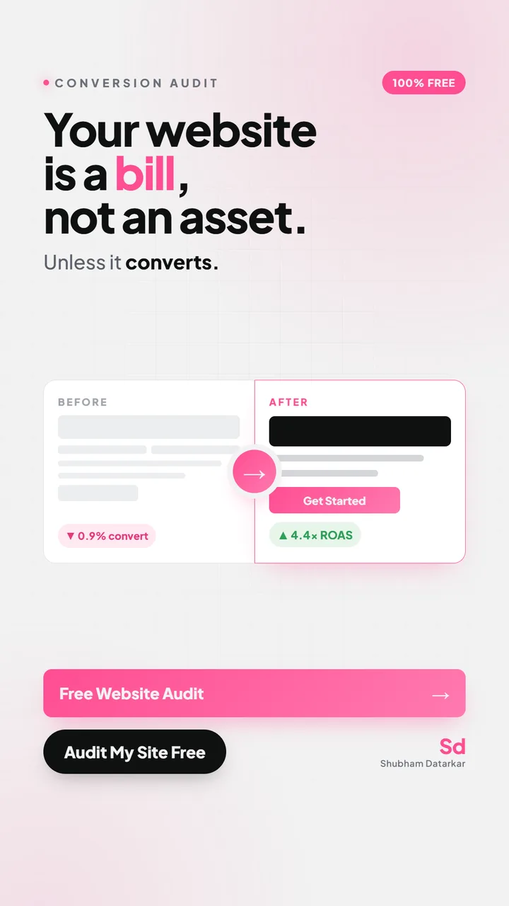 Free website conversion audit — turn your site from a bill into an asset